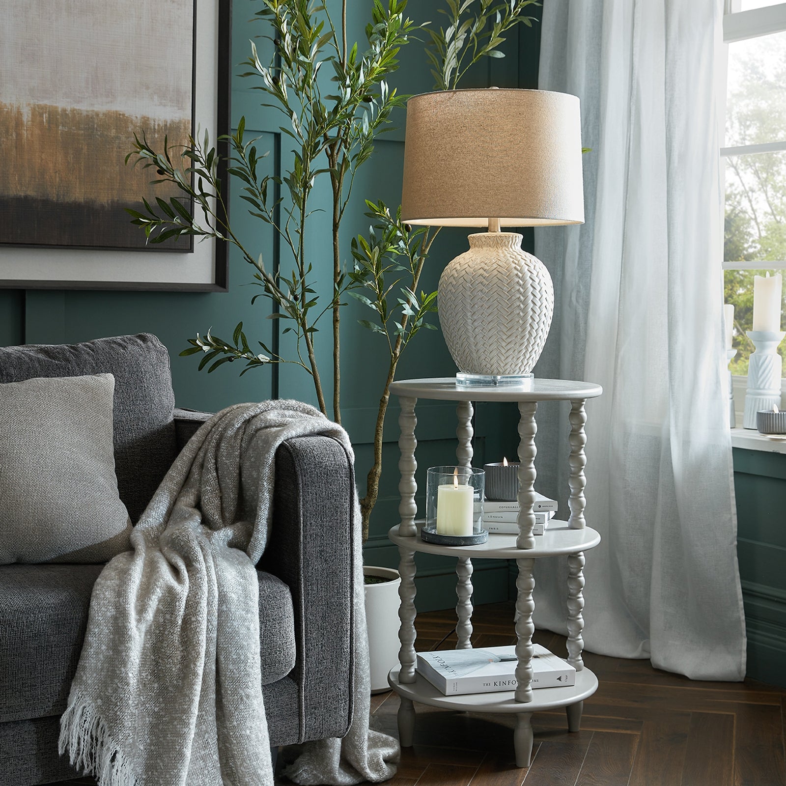 The Camden Collection Tall Round Side Table