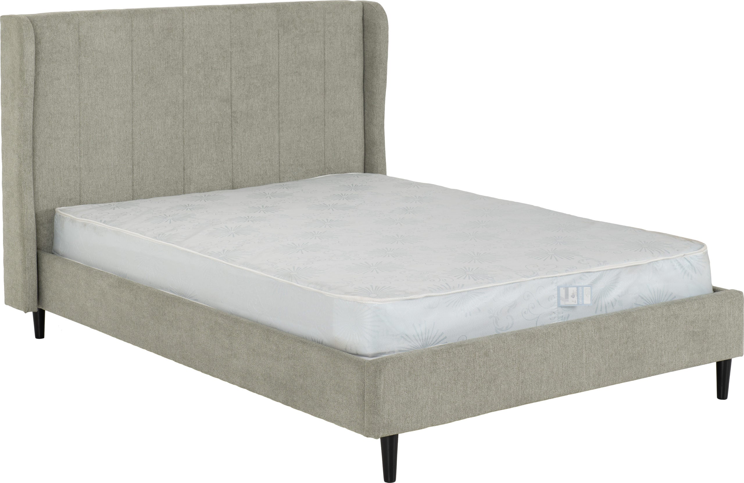 Amelia Double Bed - Dark Grey Fabric