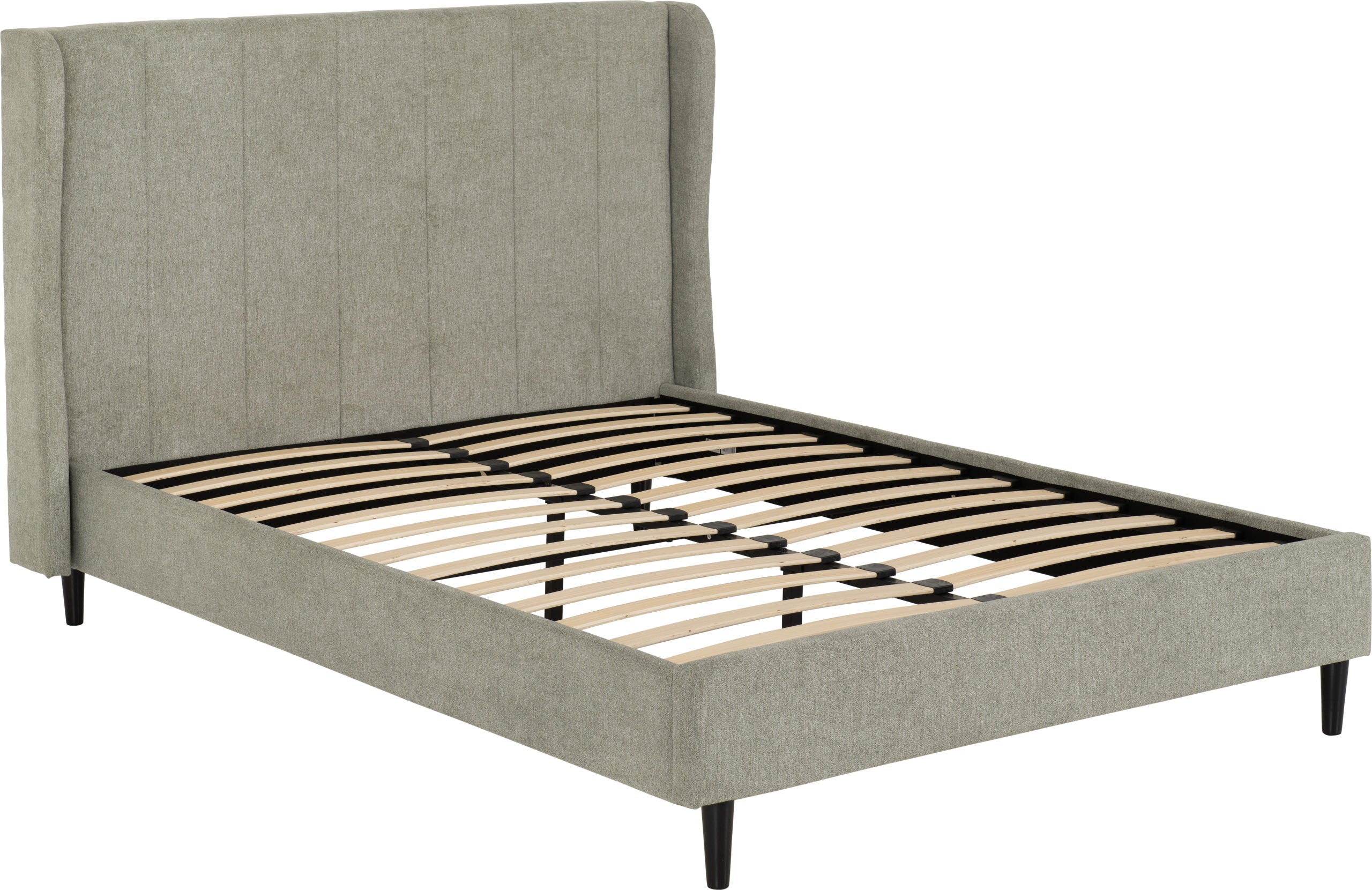 Amelia Double Bed - Dark Grey Fabric