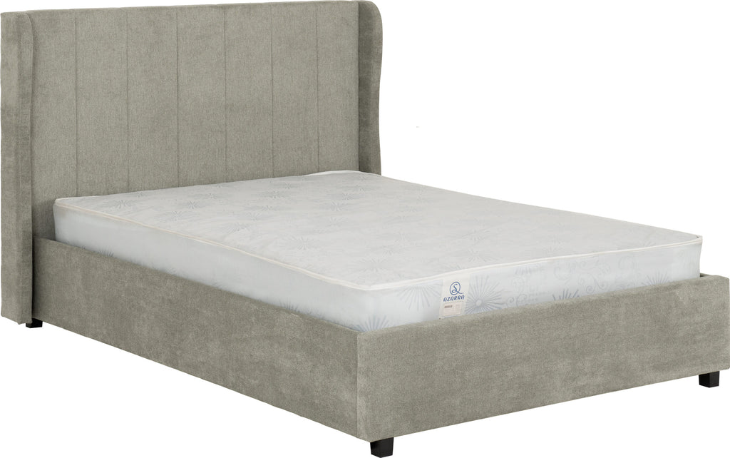 Amelia Double Ottoman Bed -Dark Grey Fabric