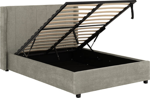 Amelia Double Ottoman Bed -Dark Grey Fabric