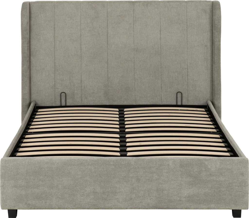 Amelia Double Ottoman Bed -Dark Grey Fabric