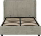 Amelia Double Ottoman Bed -Dark Grey Fabric