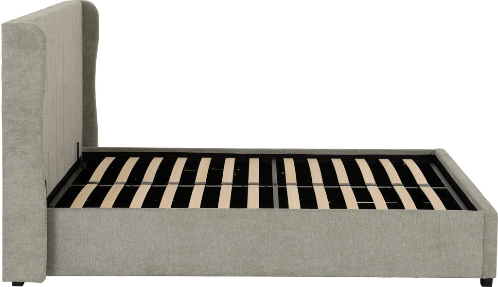 Amelia Double Ottoman Bed -Dark Grey Fabric