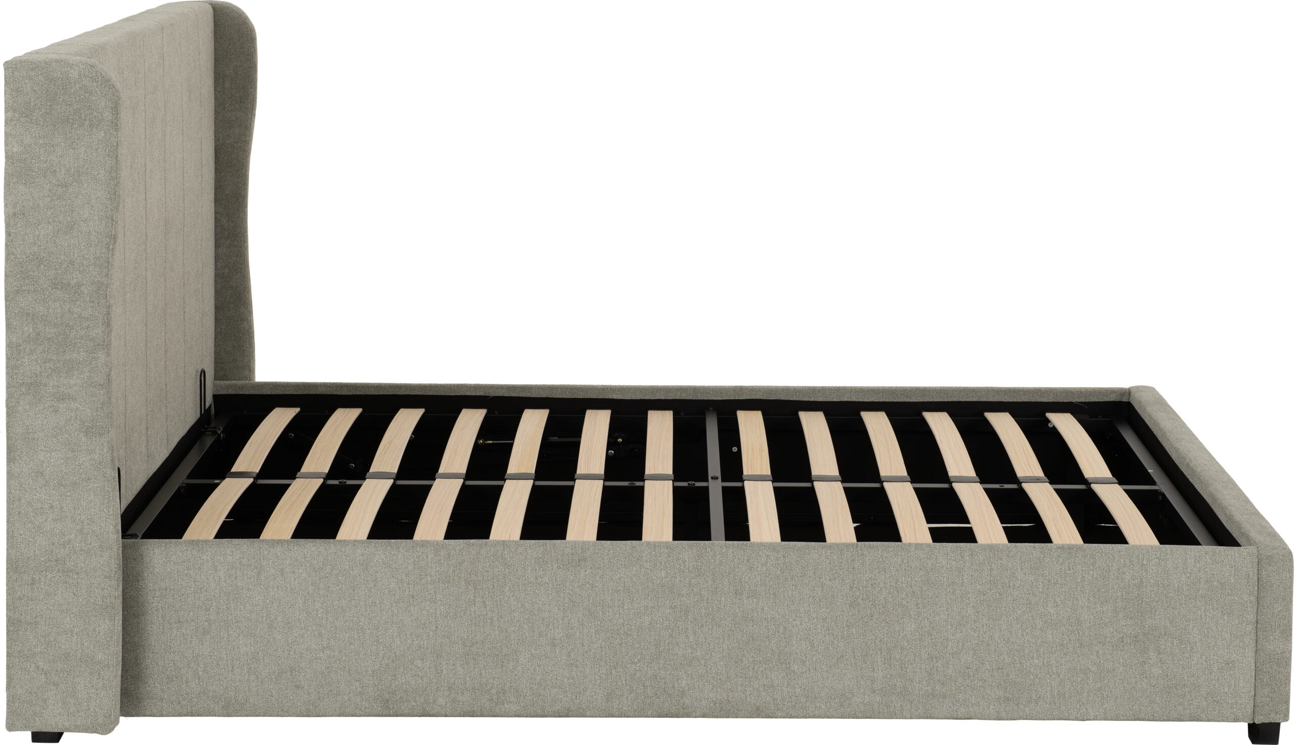 Amelia Double Ottoman Bed -Dark Grey Fabric