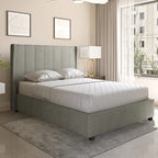 Amelia Double Ottoman Bed -Dark Grey Fabric
