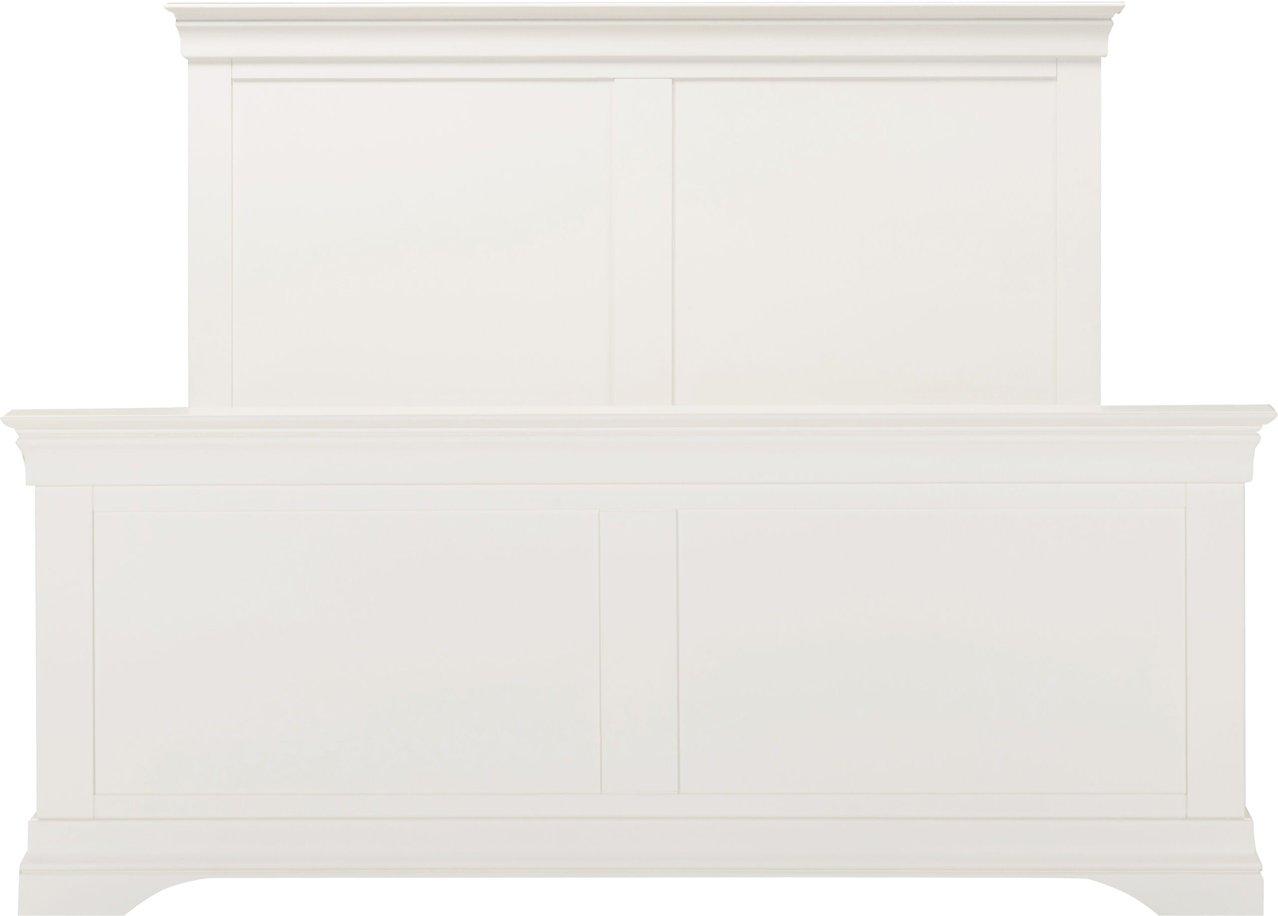 Bordeaux High Foot End Double Bed - Ivory