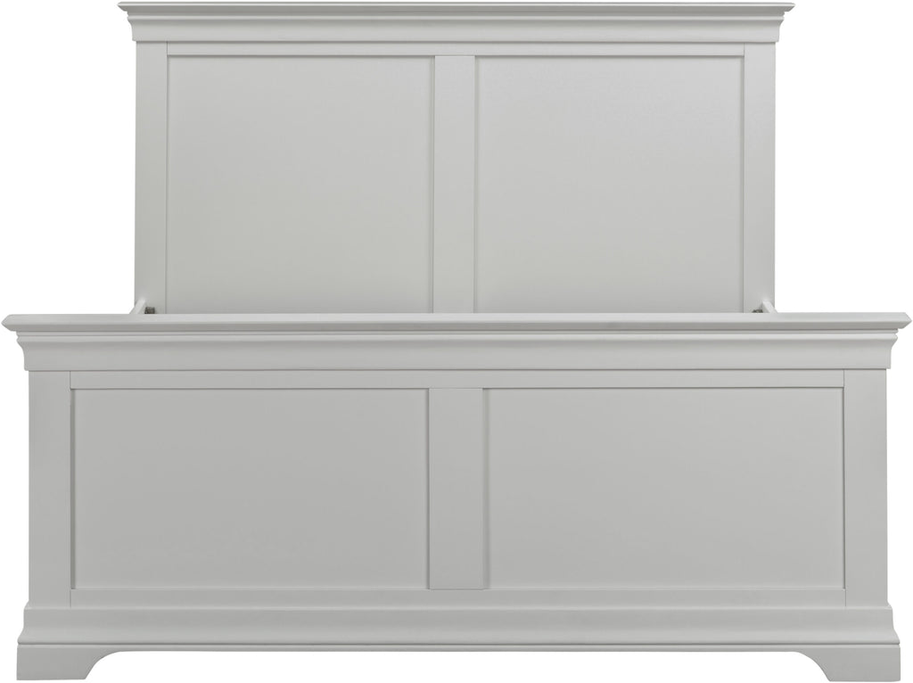 Bordeaux High Foot End Double Bed - Pebble Grey
