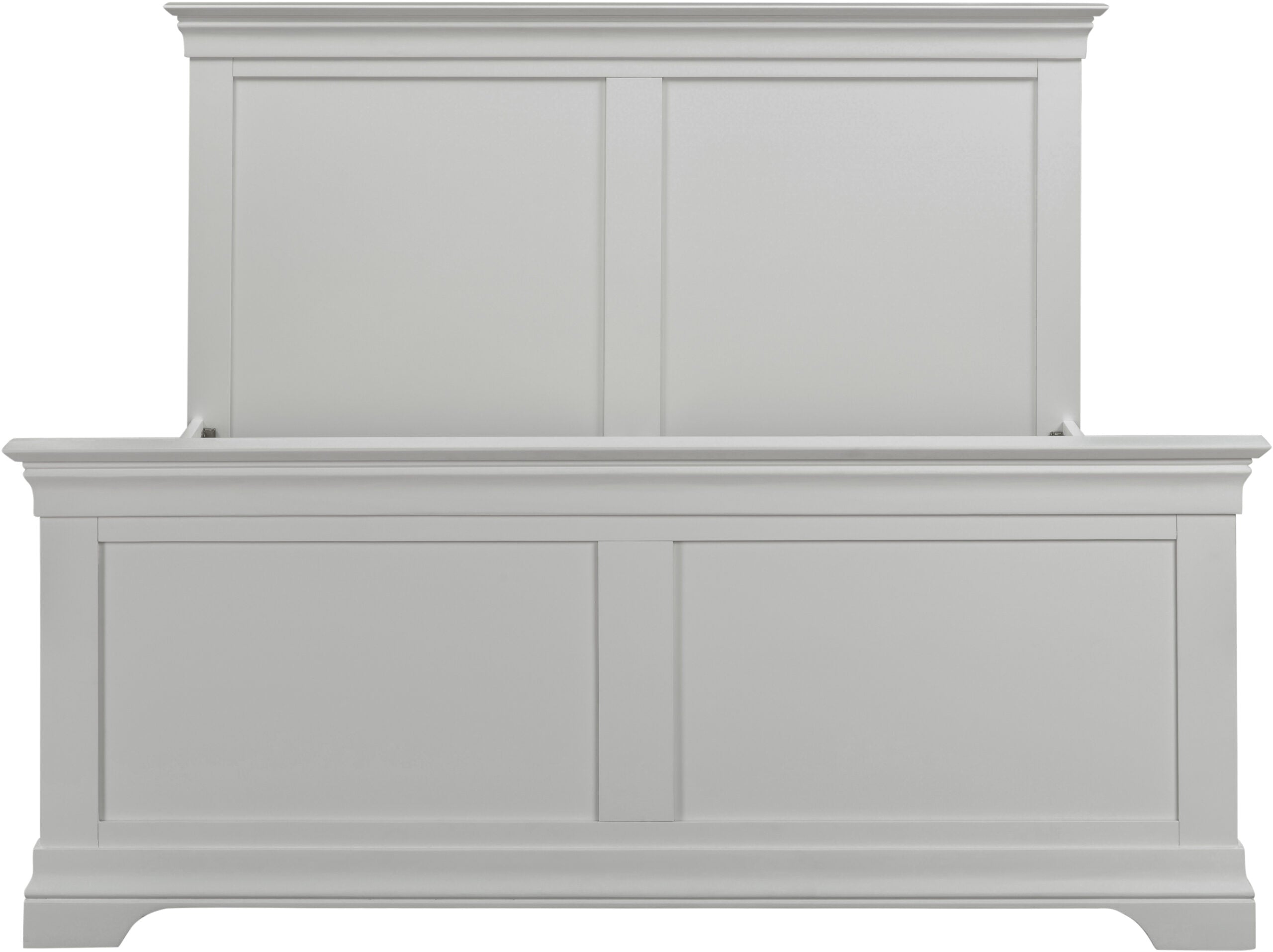 Bordeaux High Foot End Double Bed - Pebble Grey