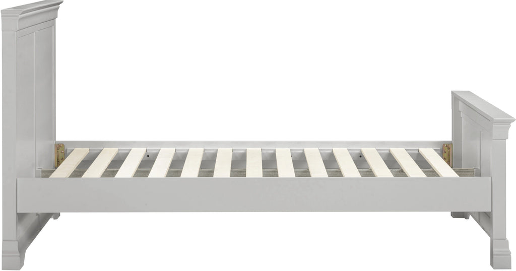 Bordeaux High Foot End Double Bed - Pebble Grey