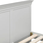 Bordeaux High Foot End Double Bed - Pebble Grey