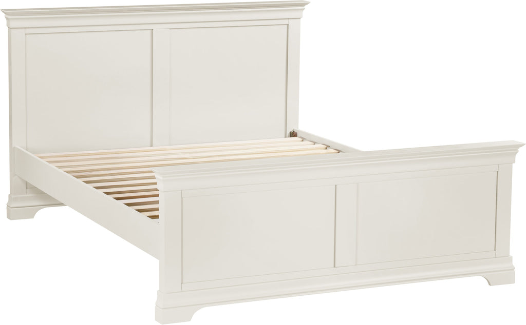 Bordeaux High Foot End King Size Bed - Ivory