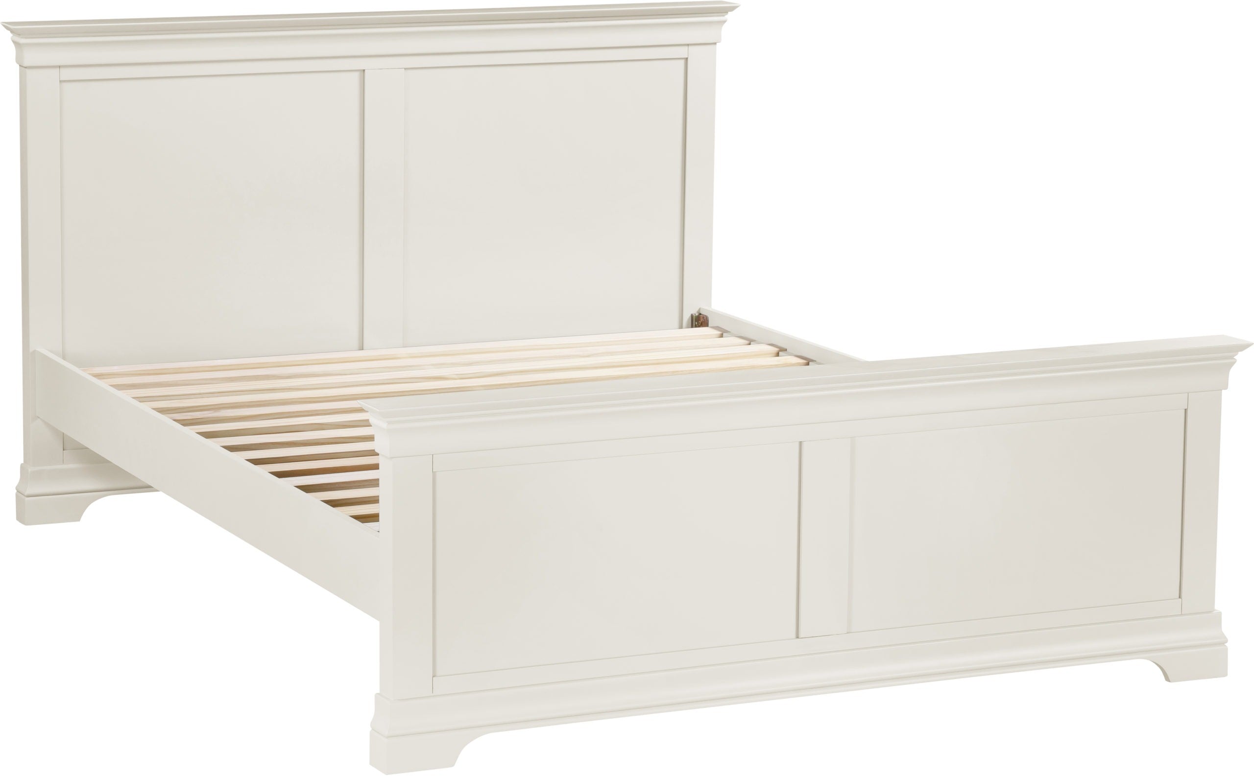 Bordeaux High Foot End King Size Bed - Ivory