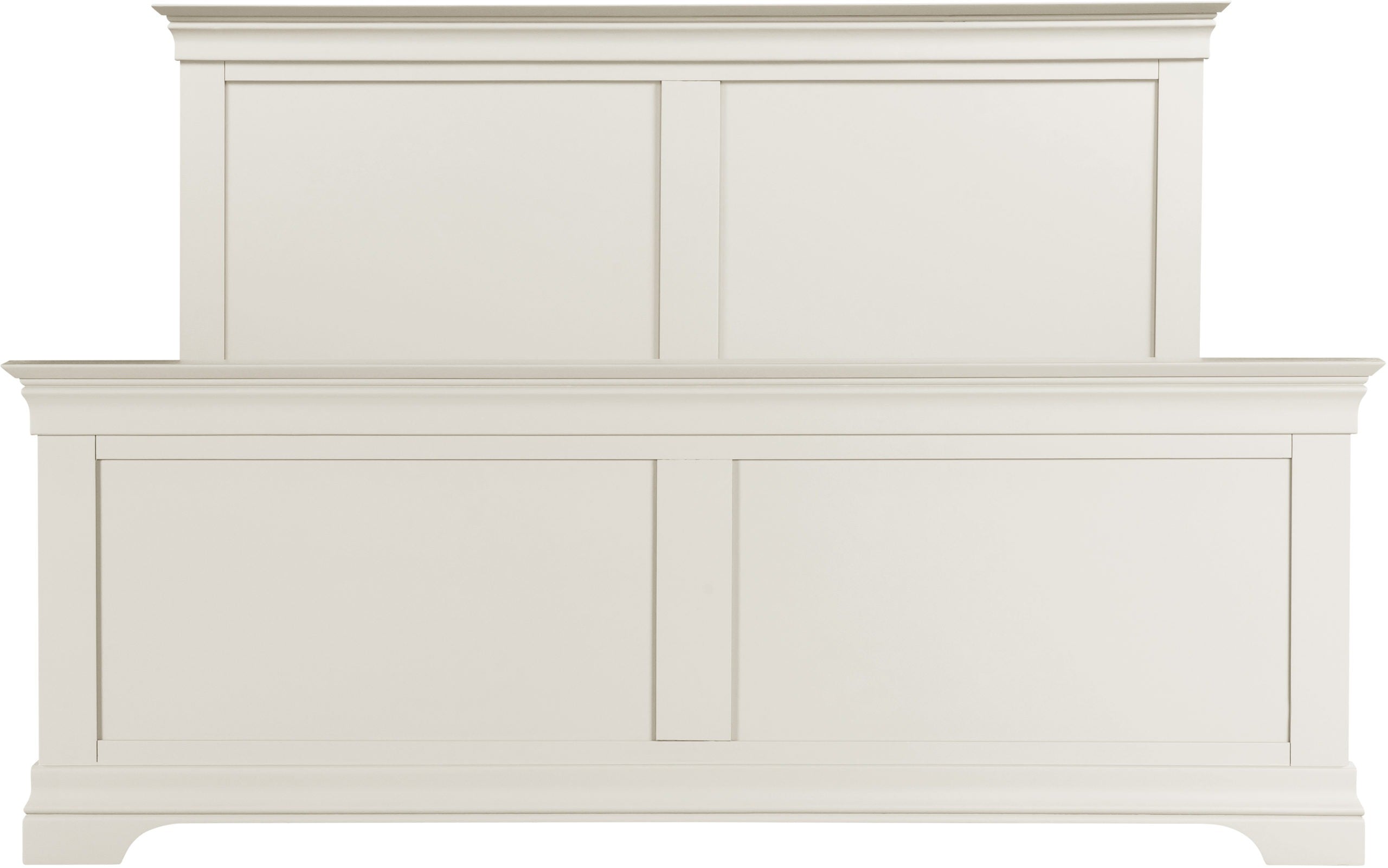 Bordeaux High Foot End King Size Bed - Ivory