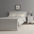 Bordeaux High Foot End King Size Bed - Ivory