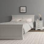 Bordeaux High Foot End King Size Bed - Ivory