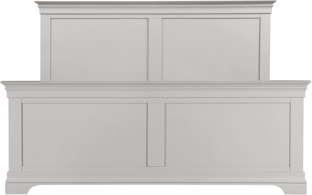 Bordeaux High Foot End King Size Bed - Pebble Grey