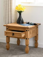 Corona 1 Drawer Lamp Table