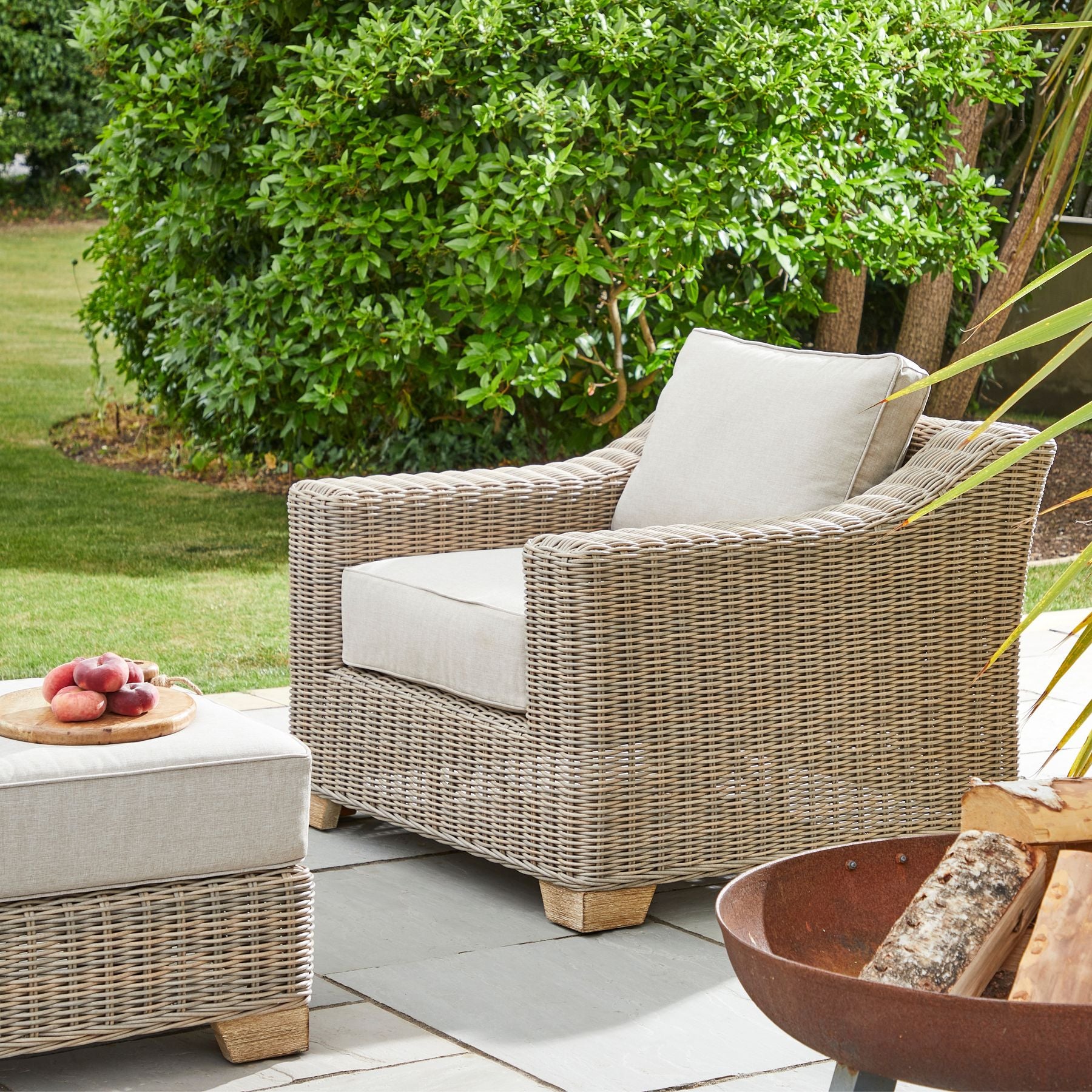 Capri Collection Outdoor Armchair in garden