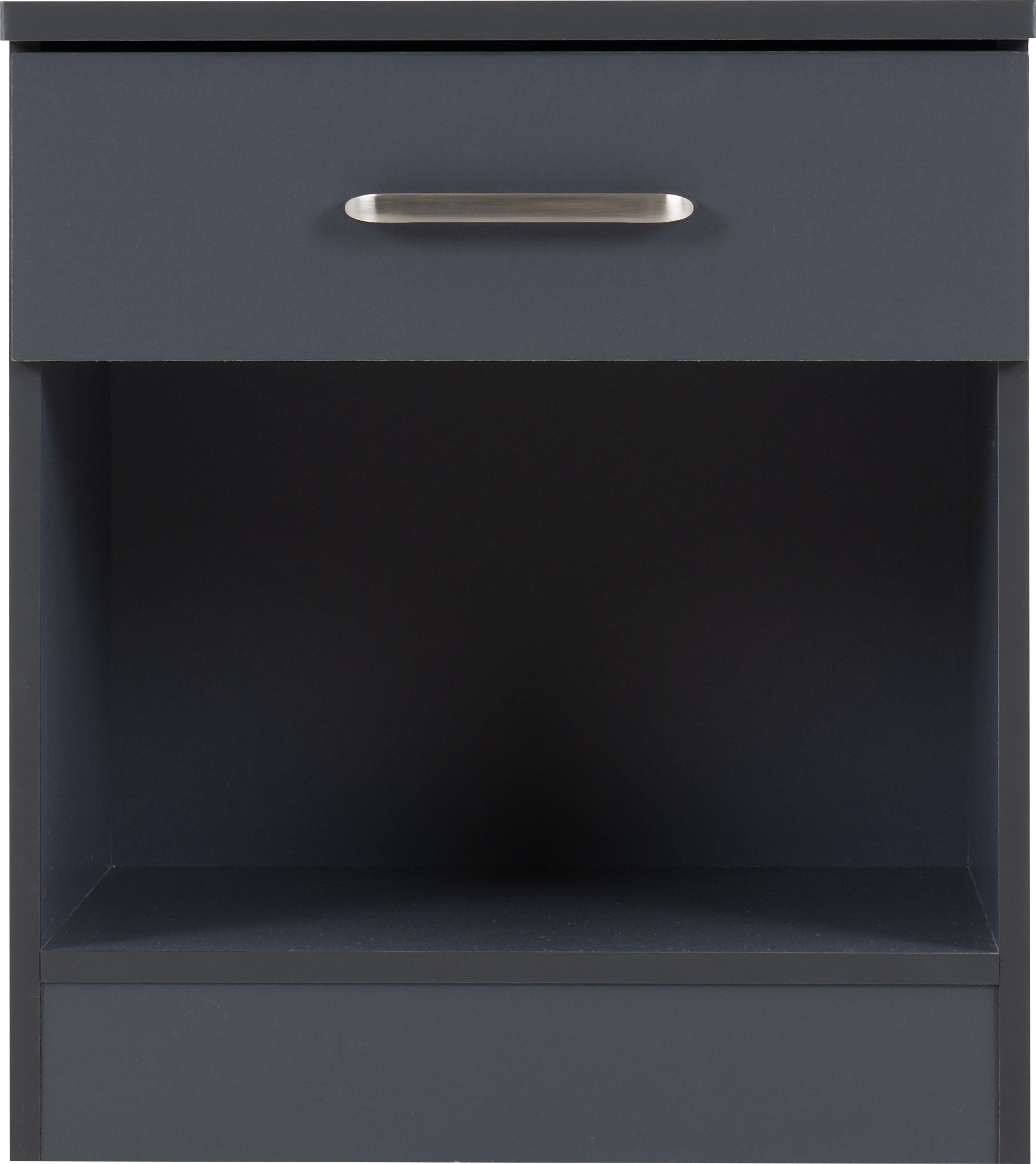 Dakota 1 Drawer Bedside Table - Dark Grey