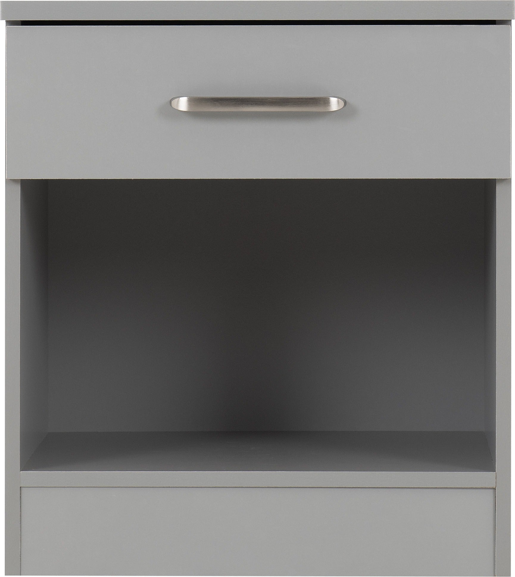 Dakota 1 Drawer Bedside Table - Light Grey