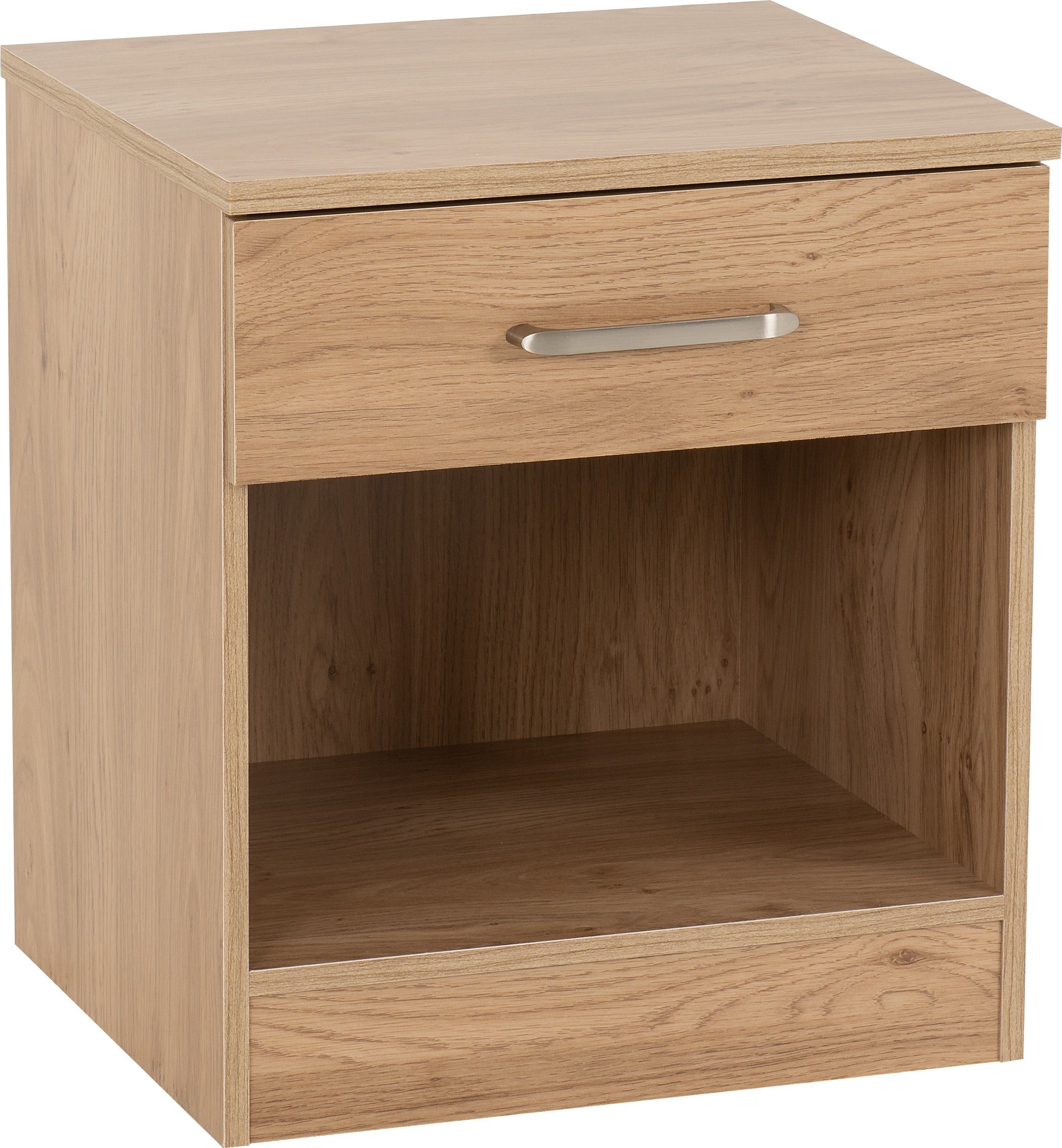 Dakota 1 Drawer Bedside Table - Oak Effect