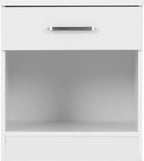 Dakota 1 Drawer Bedside Table - White