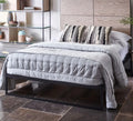 Federico King Bed & Headboard - Black/Oak