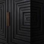 Lennox Black 2 Door Side Cupboard close up