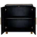 Lennox Black 2 Door Side Cupboard open 1