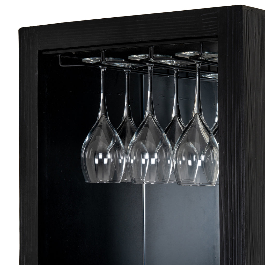 Lennox Black Drinks Unit glass rack 