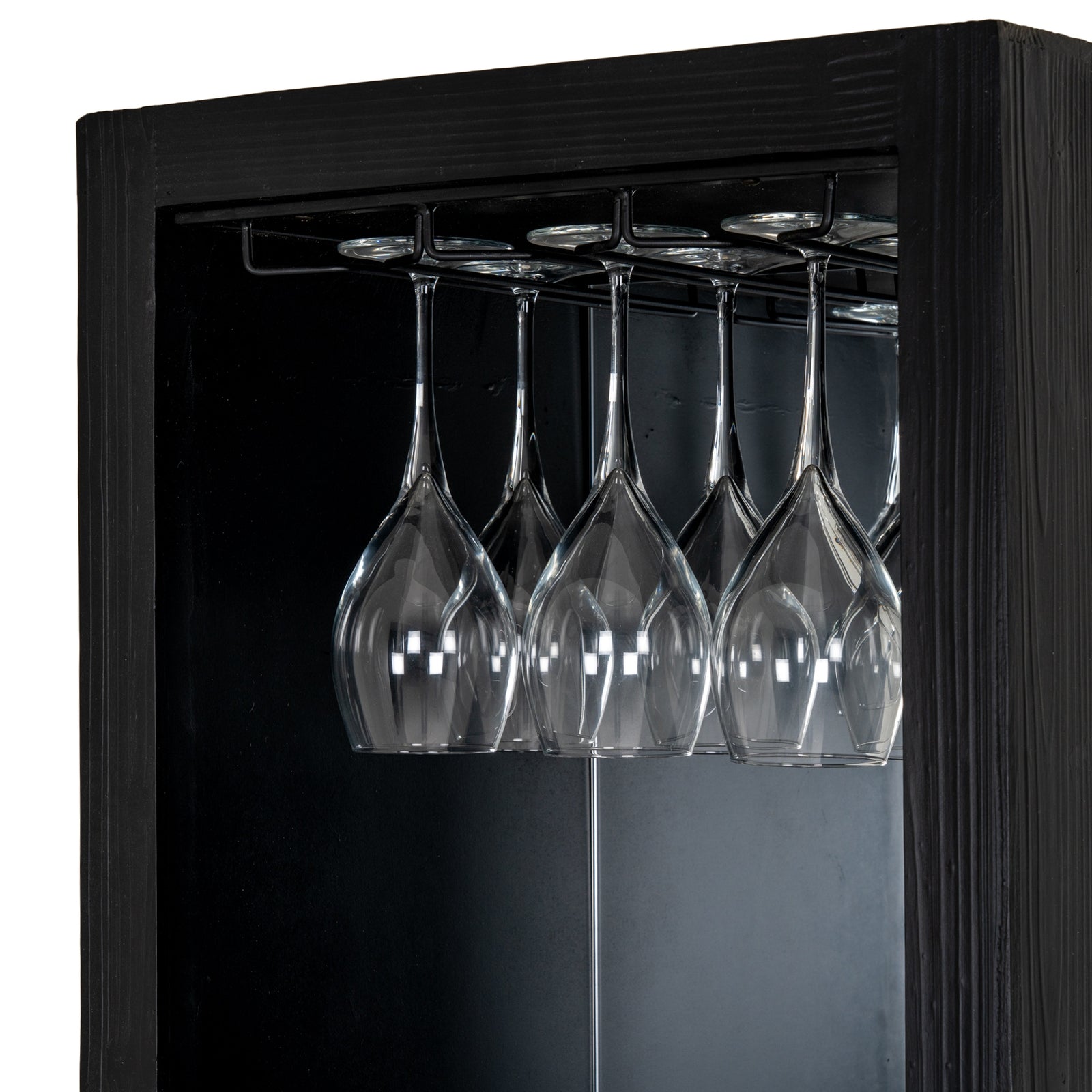 Lennox Black Drinks Unit glass rack 