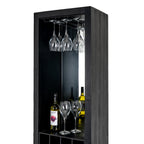 Lennox Black Drinks Unit with glasses