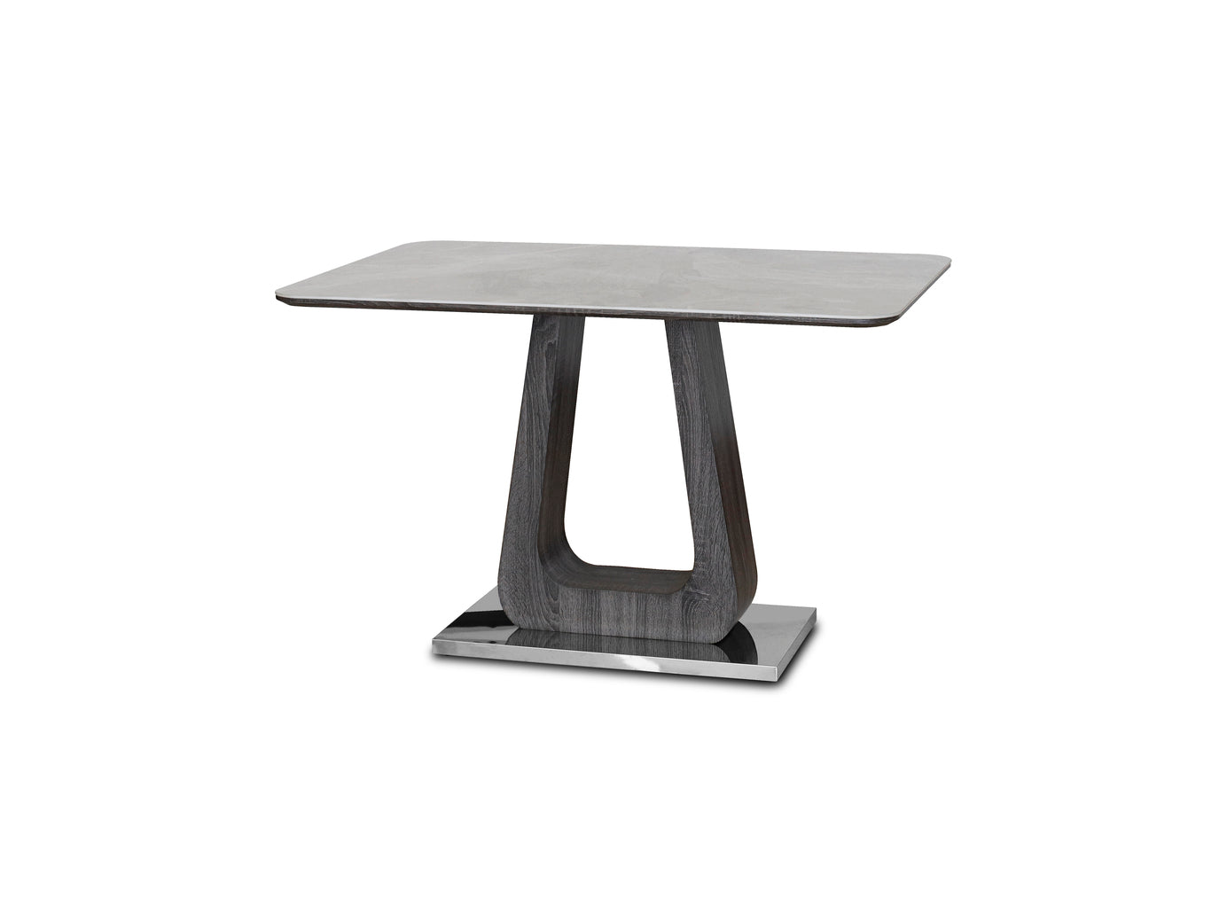 Zermatt 120cm Dining Table Grey Ceramic With 4 Zermatt Chairs