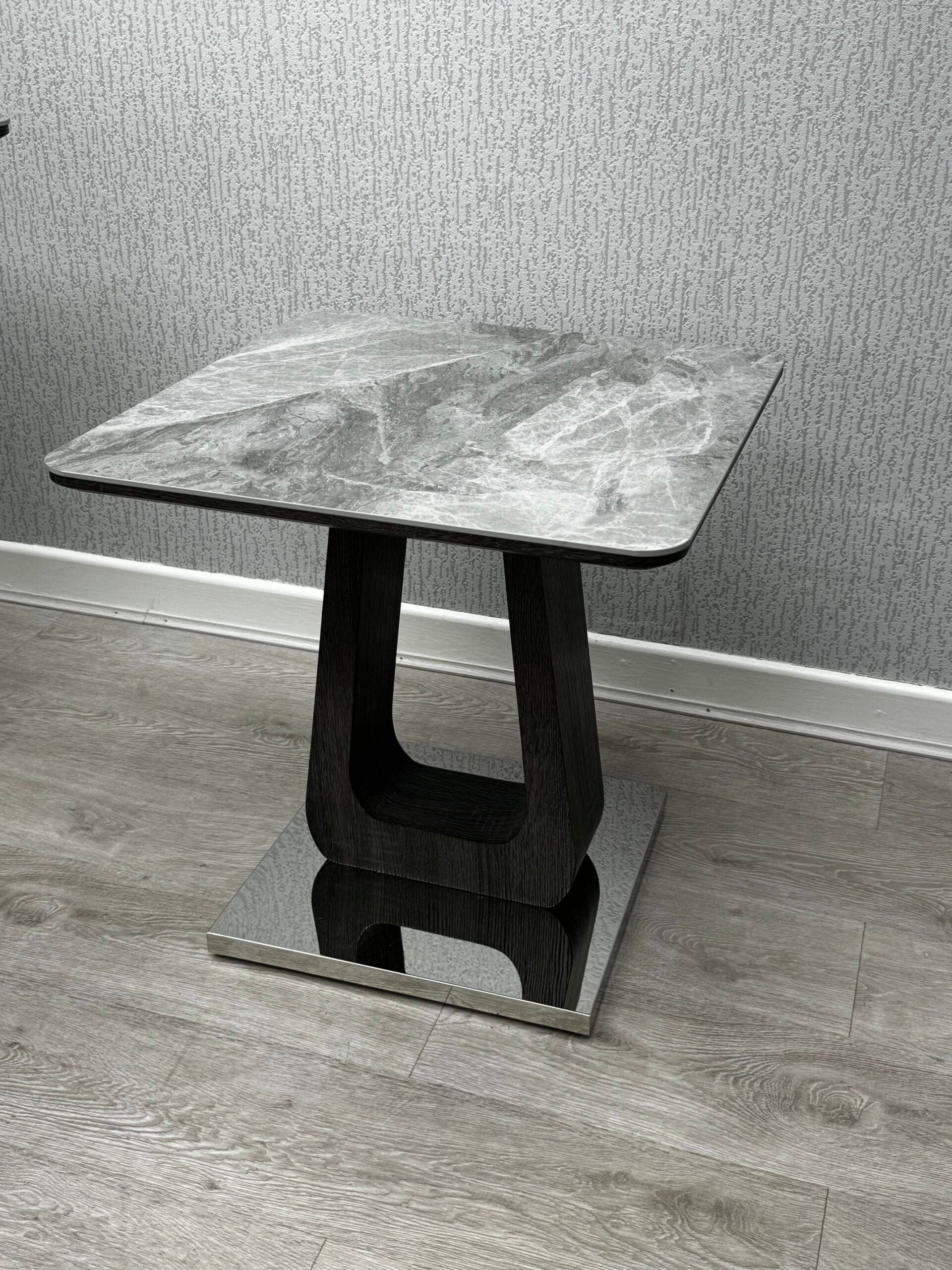 Zermatt Lamp Table Grey Ceramic