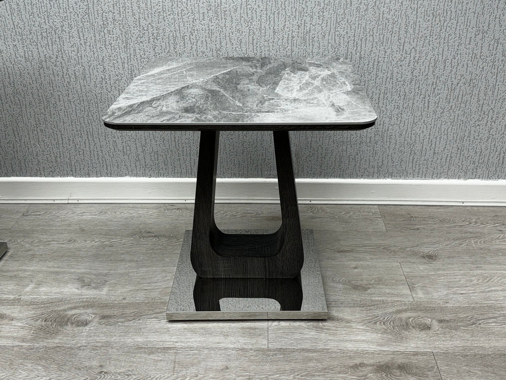 Zermatt Lamp Table Grey Ceramic