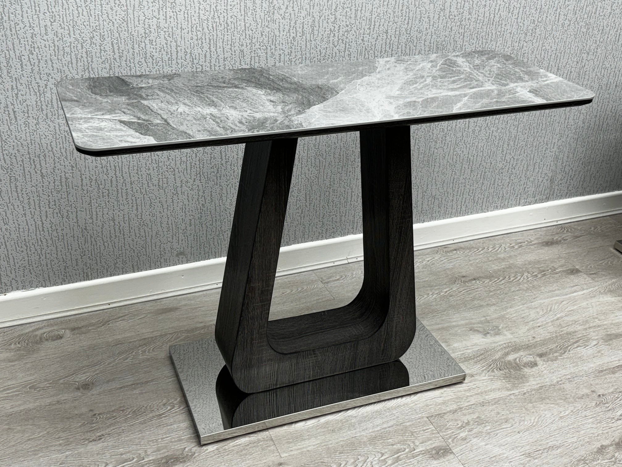 Zermatt Console Table Grey Ceramic