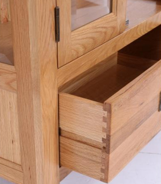 1 Drawer 2 Door Glazed Display Cabinet