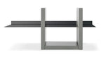 Alberto Grey & Dark Chrome Accent Wall Shelf Unit