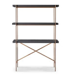 Adriana Bronze Frame & Grey Desk & Bookshelf