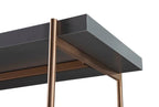 Adriana Bronze Frame & Grey Desk & Bookshelf