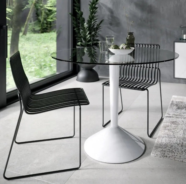 Iona Large Round Dining Table - White