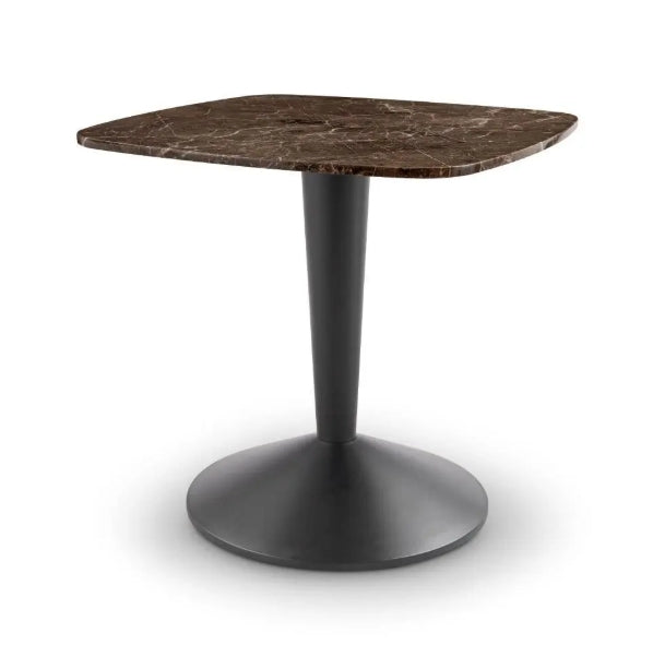 Iona Small Square Dining Table - Black/ Brown