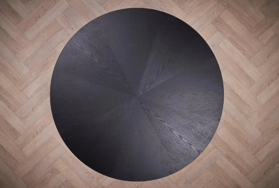 Cadiz Large Round Dining Table - Black