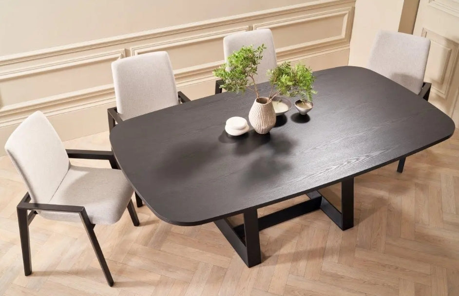 Cadiz Large Rectangular Dining Table - Black