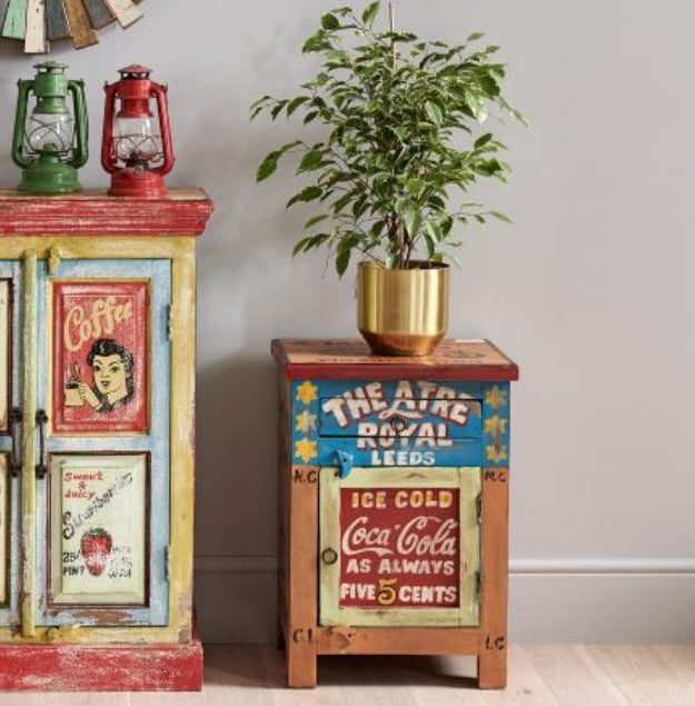 Hand Painted Vintage Cabinet