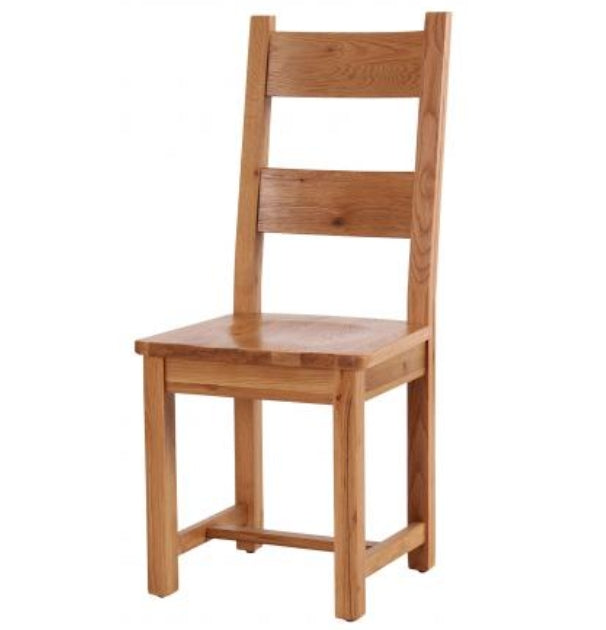 Horizontal Slats Dining Chair with Timber Seat