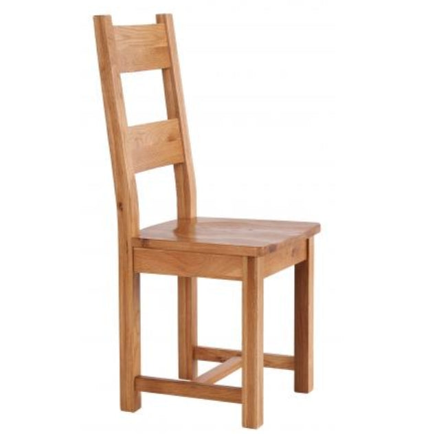 Horizontal Slats Dining Chair with Timber Seat
