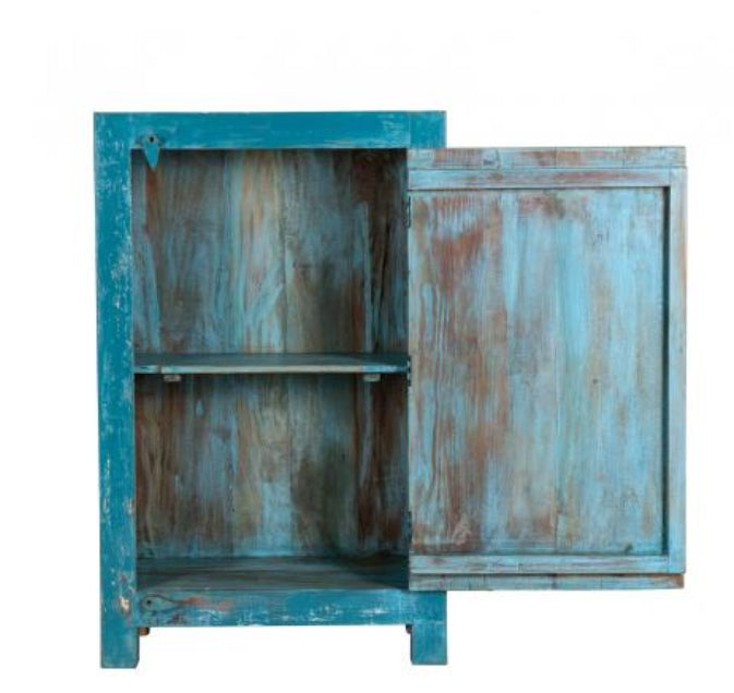 Hand Painted British Bulldog Narrow 1 Door Cabinet