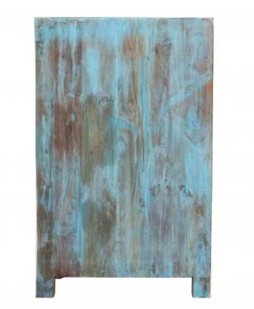 Hand Painted British Bulldog Narrow 1 Door Cabinet